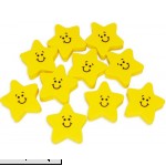 Fun Express Smile Face Star Erasers 2 Dozen 1-Pack of 24 B003FPSJ2I